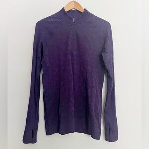 Lululemon Rest Less 1/2 Half Zip Dark Court Purple Size 10